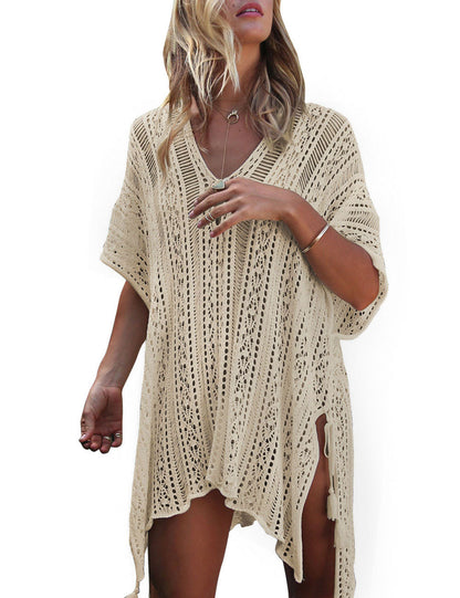 Women's Summer Fringe Hollow Beach Cover Up