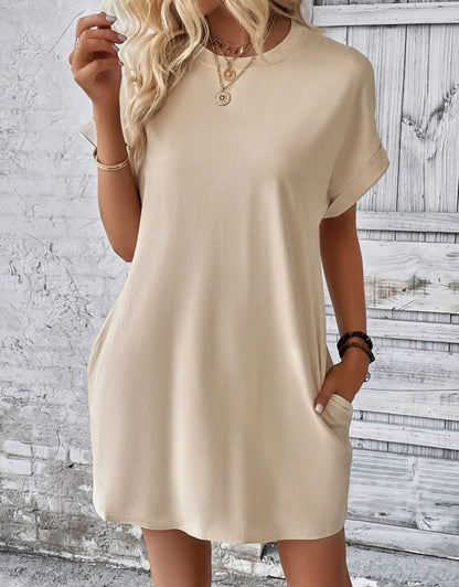 Short Sleeve Beach Casual Midi Dress