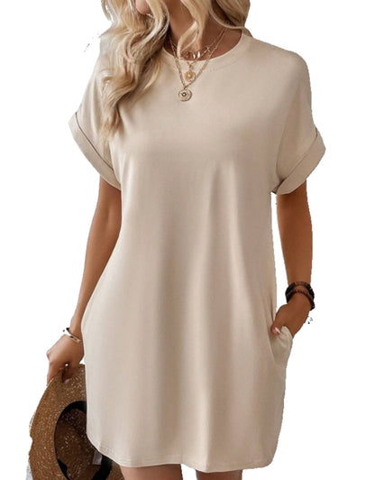 Short Sleeve Beach Casual Midi Dress