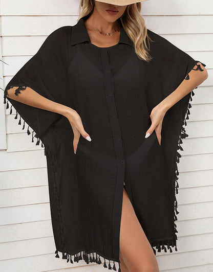 Women's Loose Linen Cardigan Cover Up