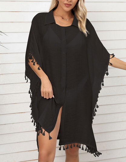 Women's Loose Linen Cardigan Cover Up