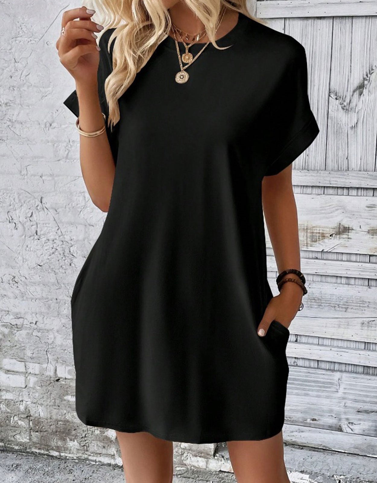 Short Sleeve Beach Casual Midi Dress