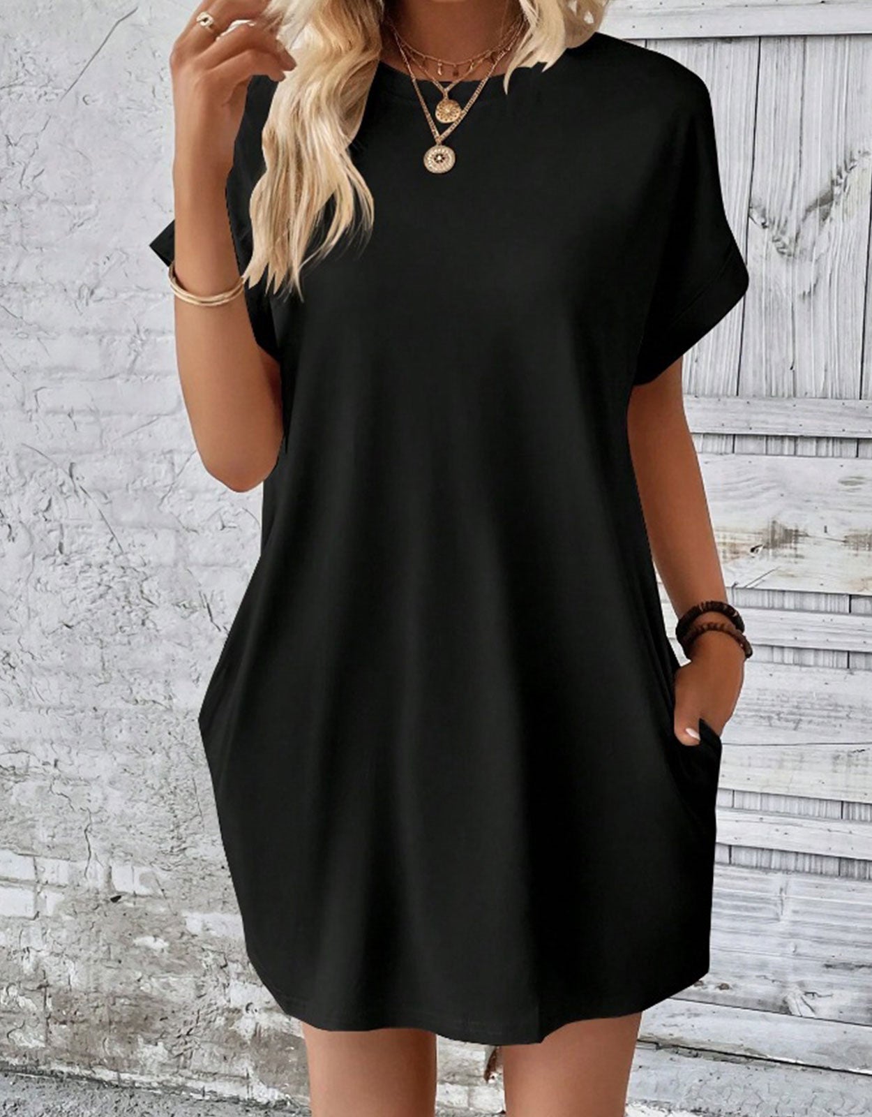 Short Sleeve Beach Casual Midi Dress