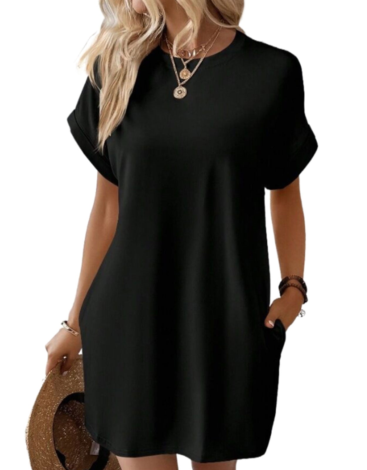 Short Sleeve Beach Casual Midi Dress