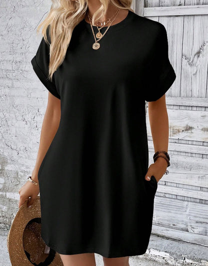 Short Sleeve Beach Casual Midi Dress