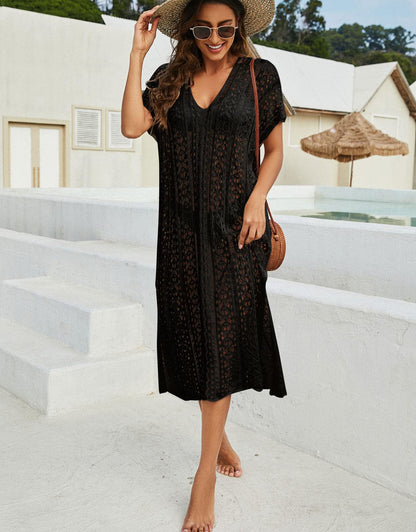 Women's Long Side Slit Loose Cover Up Dress