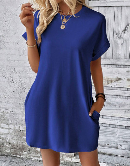 Short Sleeve Beach Casual Midi Dress