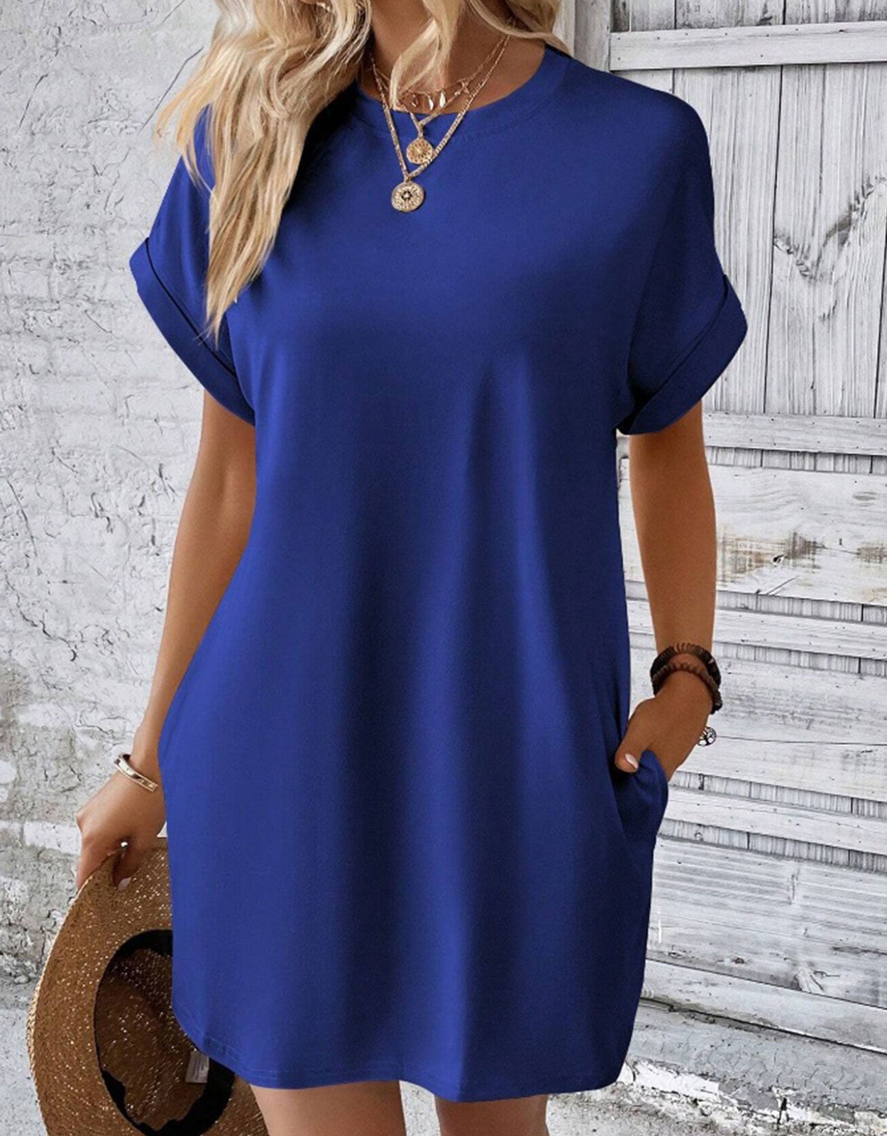 Short Sleeve Beach Casual Midi Dress