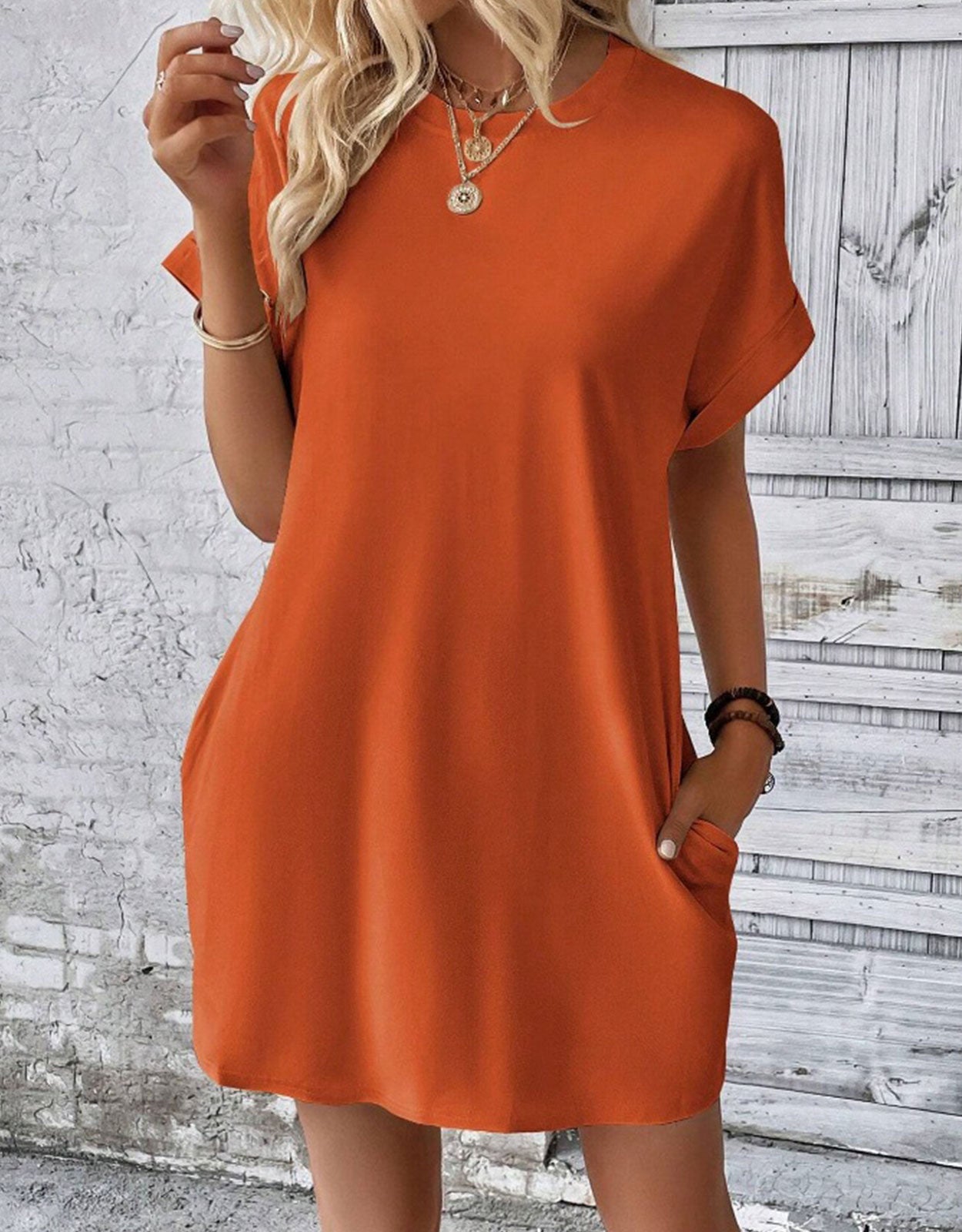 Short Sleeve Beach Casual Midi Dress