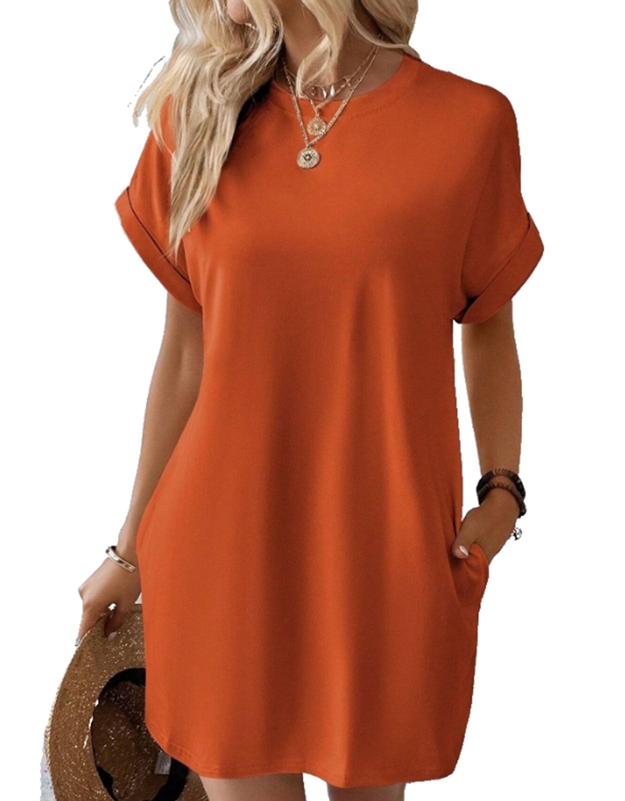 Short Sleeve Beach Casual Midi Dress