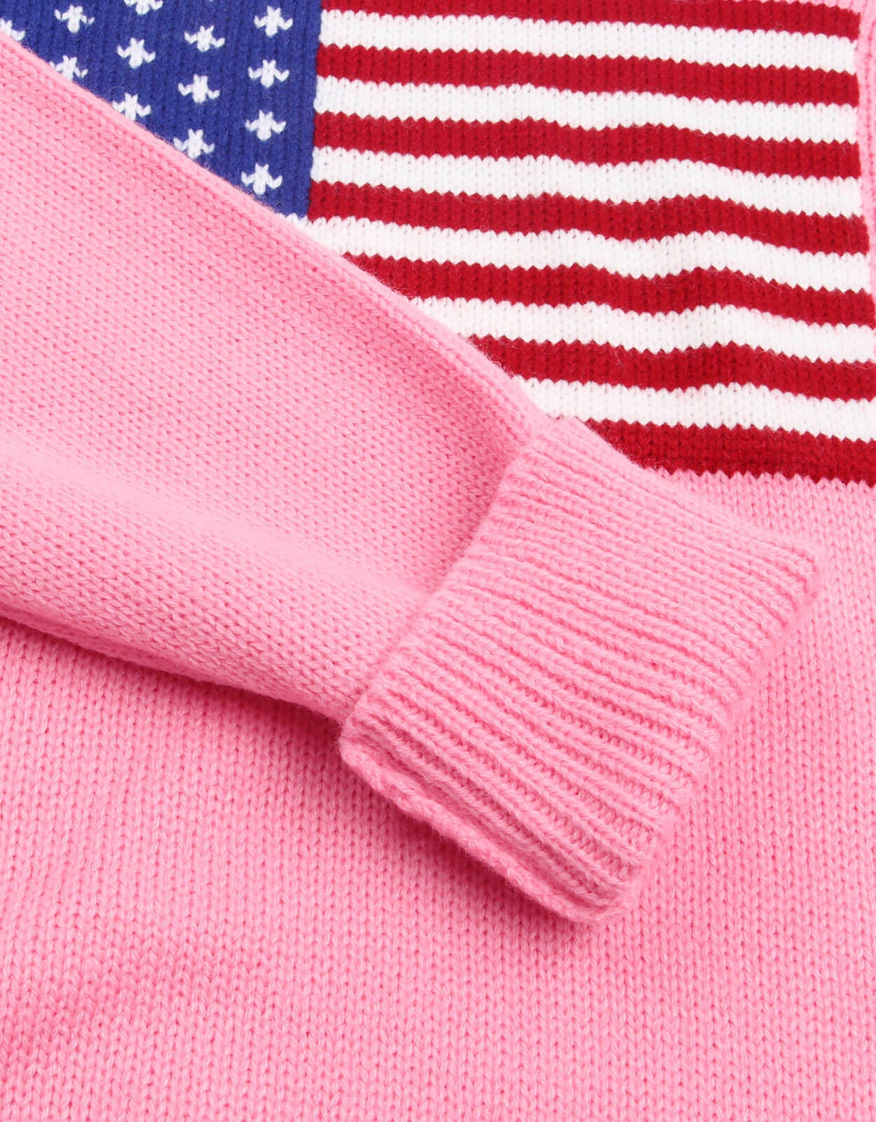 American Flag Loose Long Sleeve Crewneck Sweater