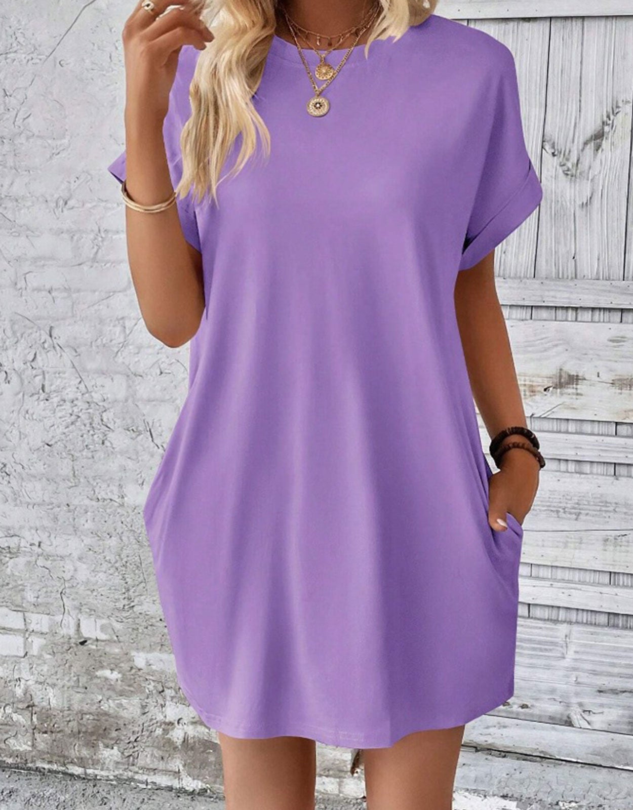 Short Sleeve Beach Casual Midi Dress