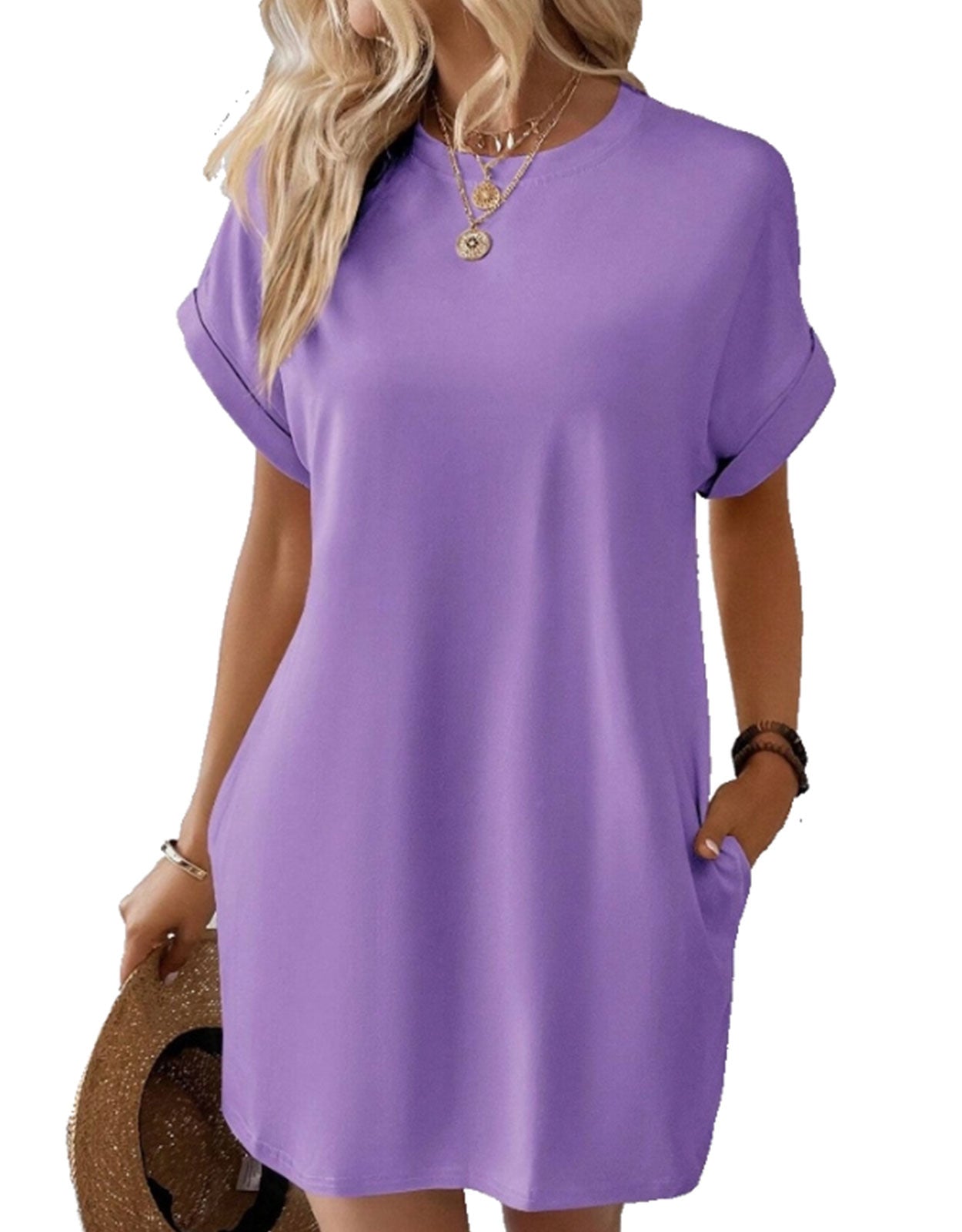 Short Sleeve Beach Casual Midi Dress