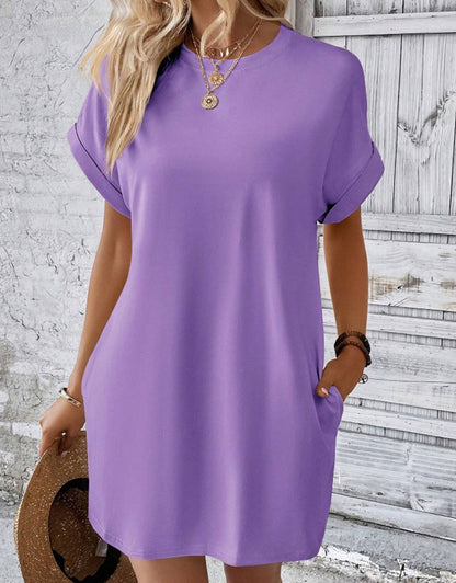 Short Sleeve Beach Casual Midi Dress