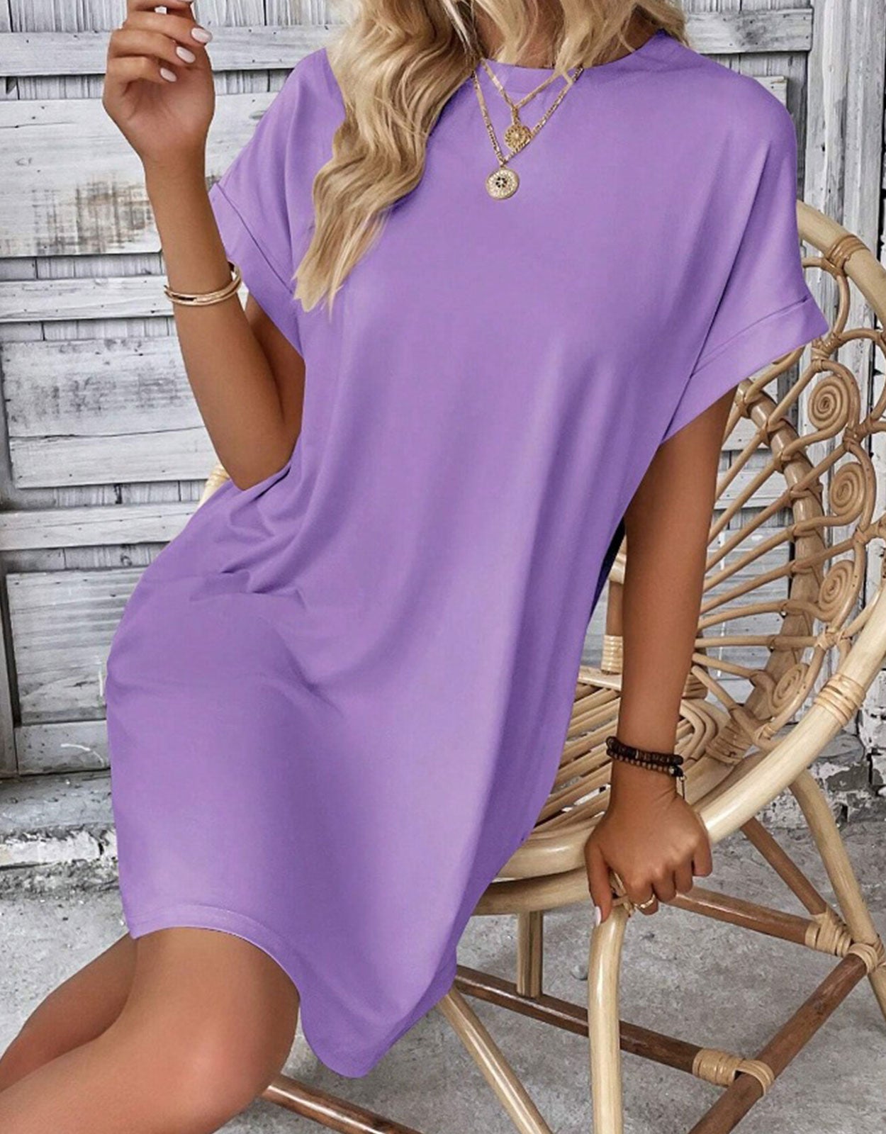 Short Sleeve Beach Casual Midi Dress