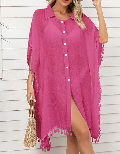 Women's Loose Linen Cardigan Cover Up