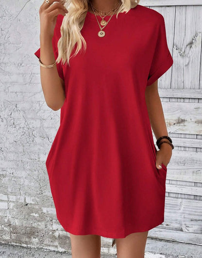 Short Sleeve Beach Casual Midi Dress