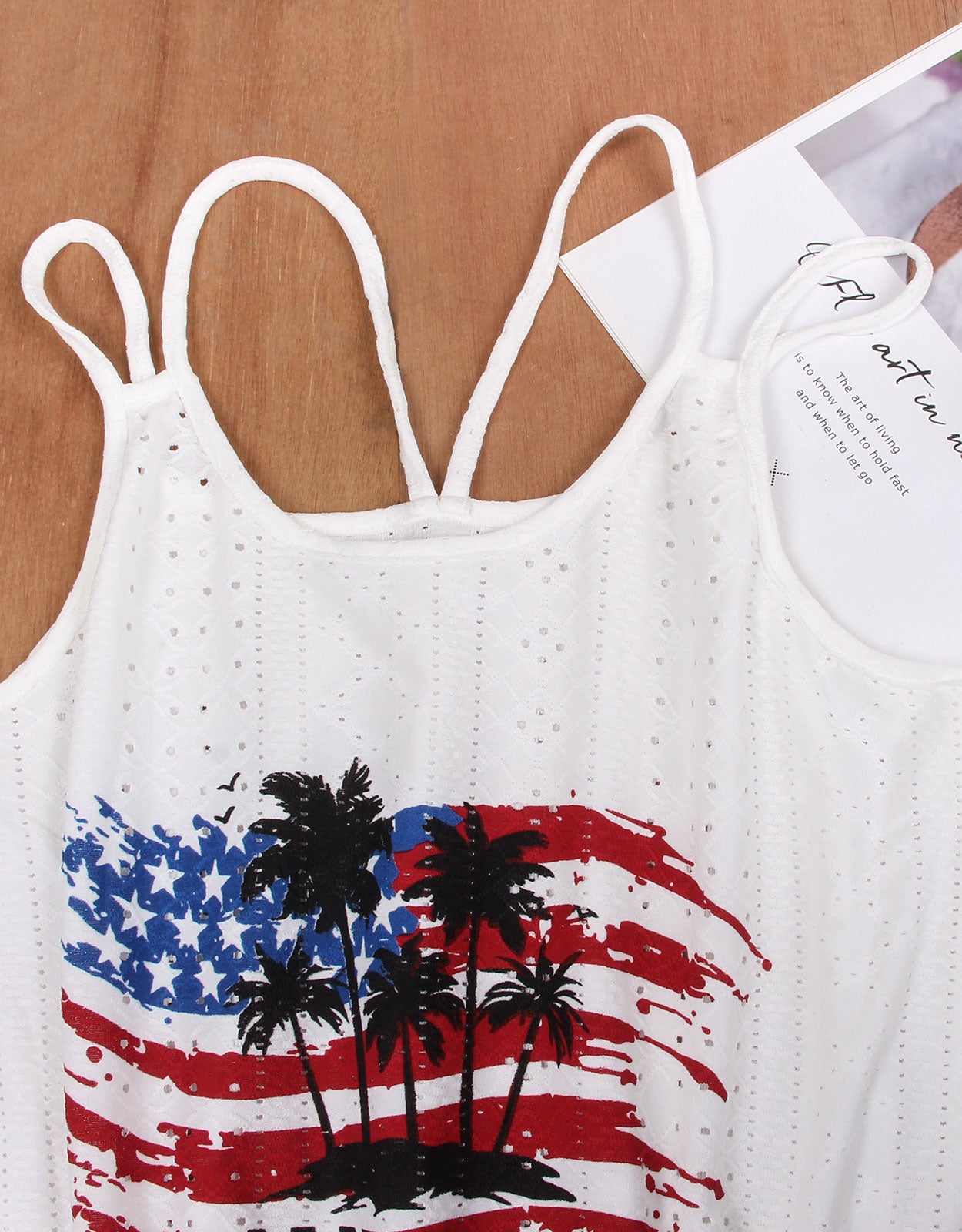 USA Island  Flag Printed Women's Swimsuit Cover-up