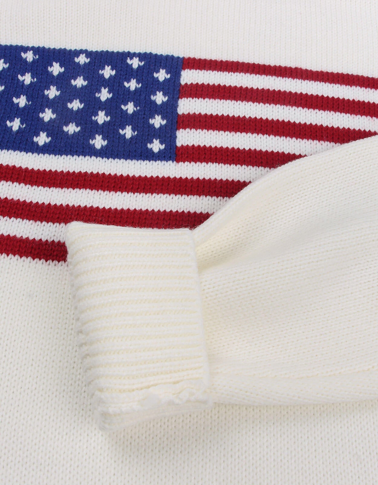 American Flag Loose Long Sleeve Crewneck Sweater