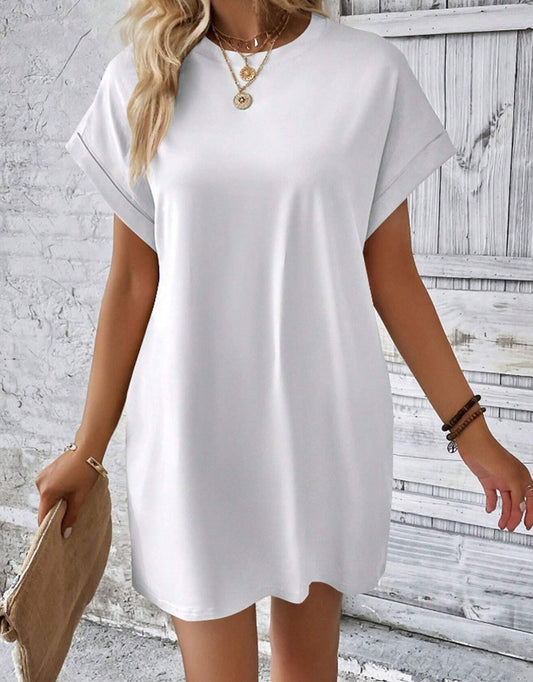 Short Sleeve Beach Casual Midi Dress