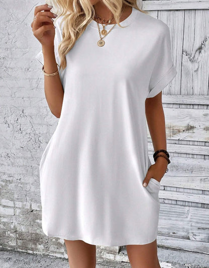 Short Sleeve Beach Casual Midi Dress