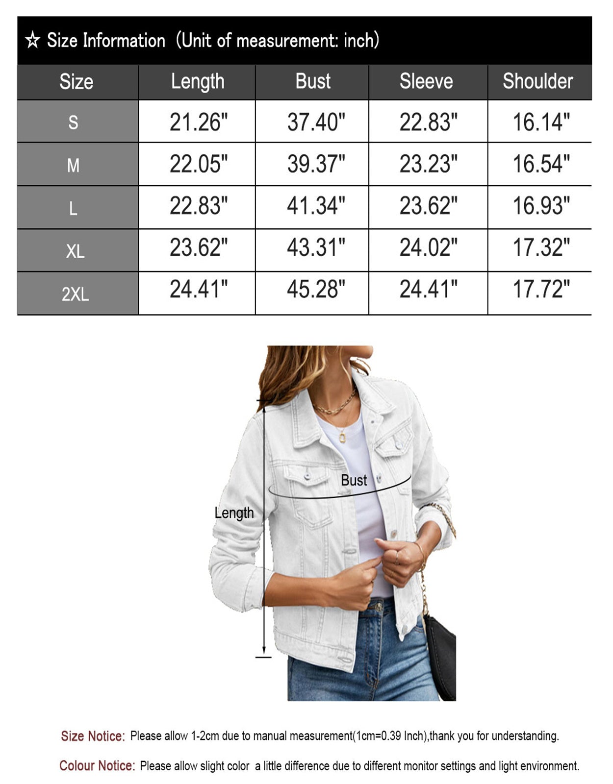 Women's Cropped Button Pocket Denim Jacket