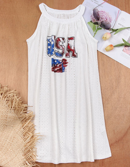 USA Flag Vest Light Dress Cover-up