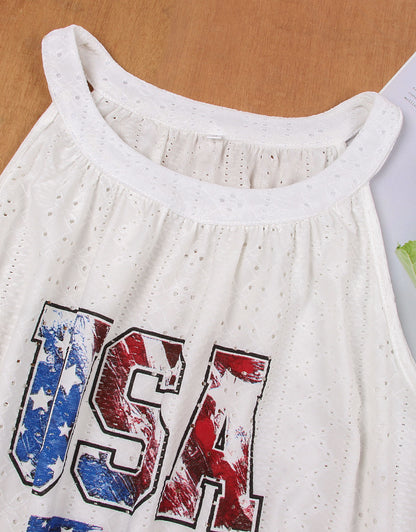 USA Flag Vest Light Dress Cover-up